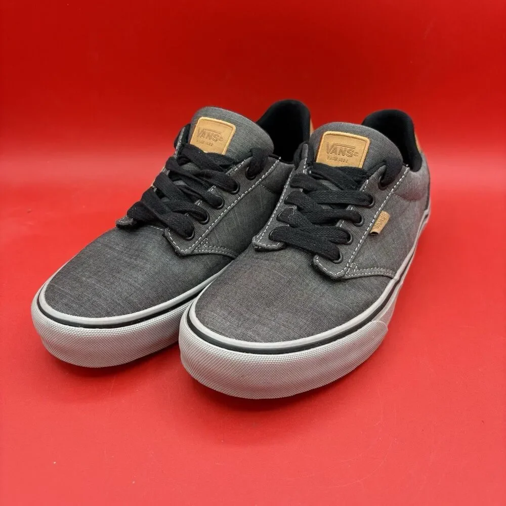 Vans Men's Atwood Deluxe Comfort Ortholite Gray Skate Shoes Sneakers Size 9